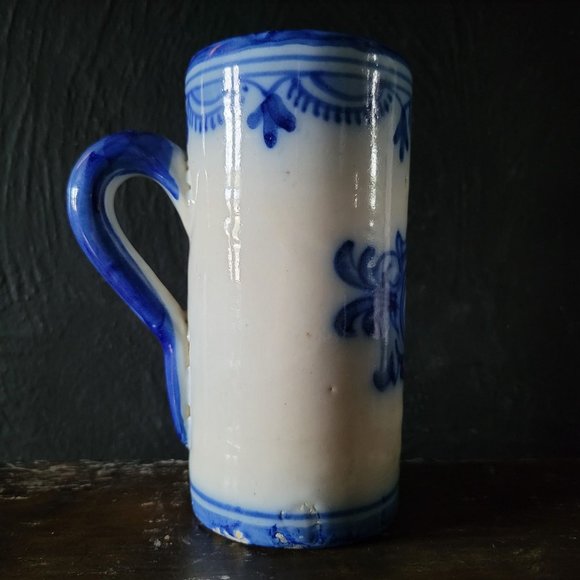 Hermano Bebe Que la Vida es Breve Mug, Life is Short, Blue & White Vtg Spanish - Picture 2 of 8
